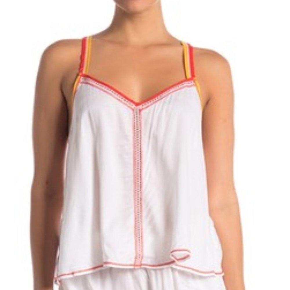 Room Service White Lace Trim Short Pajamas